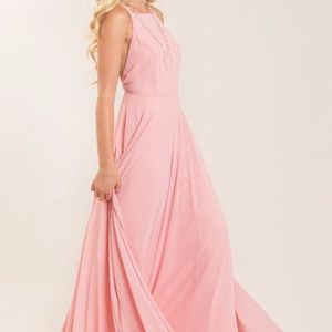 Morning Lavender Emma Flowy Maxi Dress Blush